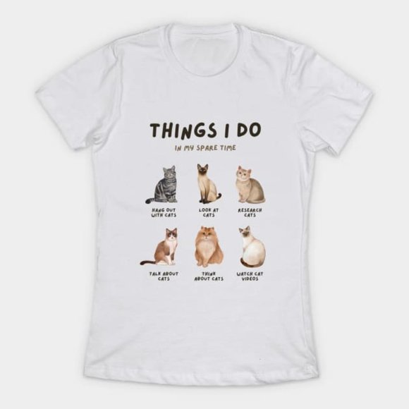 Things I Do Cat Lover Tshirt - Picture 4 of 6